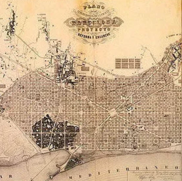 mapa antiguo barcelona